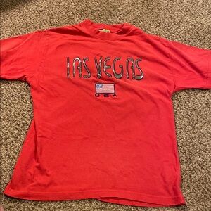 Vintage Las Vegas Women’s Size M Red T-Shirt